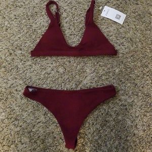 Zaful Merlot Bikini